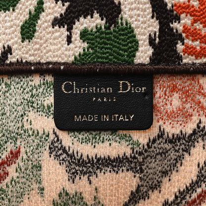 Christian Dior Canvas Embroidered Large Paisley Book Tote Multicolor 6 of 10