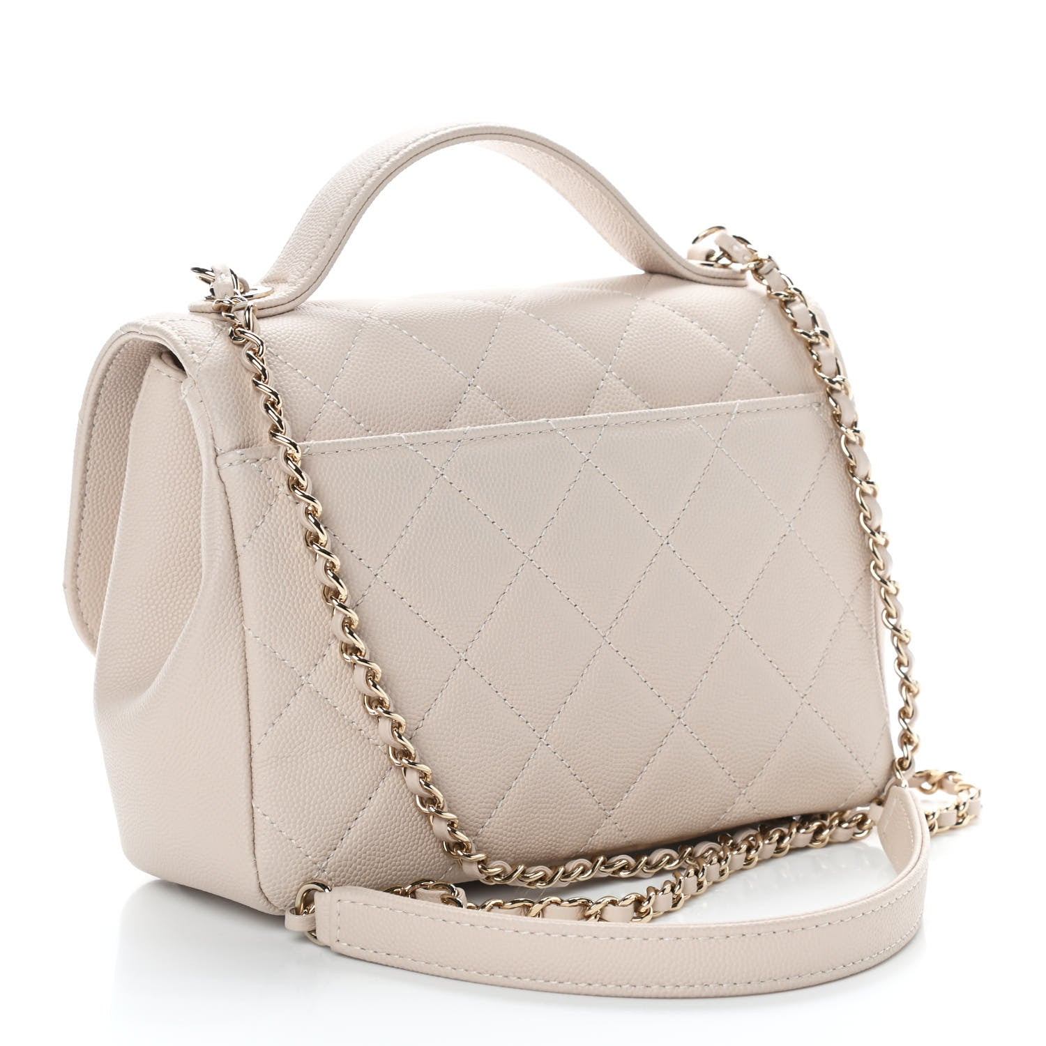 Chanel Caviar Quilted Small Business Affinity Flap Beige 2 of 8