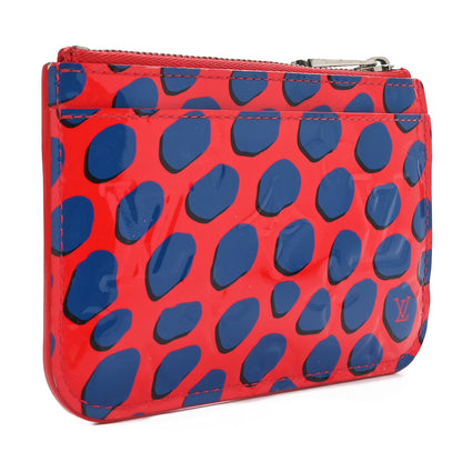 Louis Vuitton Vernis Jungle Dots Key Pouch Coquelicot Denim 3 of 7
