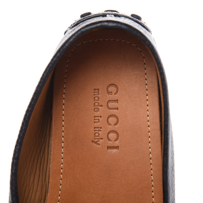 Gucci Calfskin Web Mens Horsebit Driver Loafers 7.5 Black 6 of 12