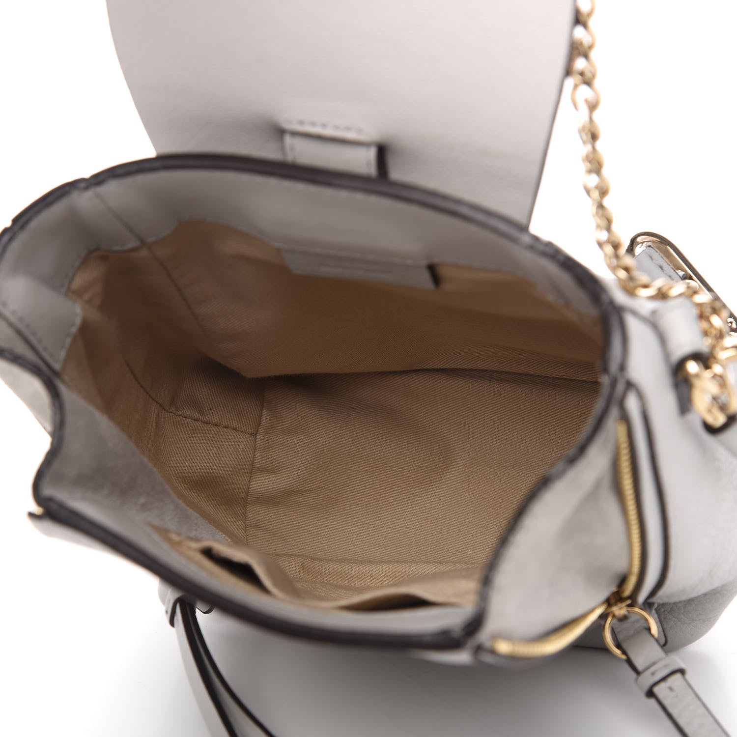 Chloe Suede Calfskin Mini Faye Backpack Airy Grey 5 of 9
