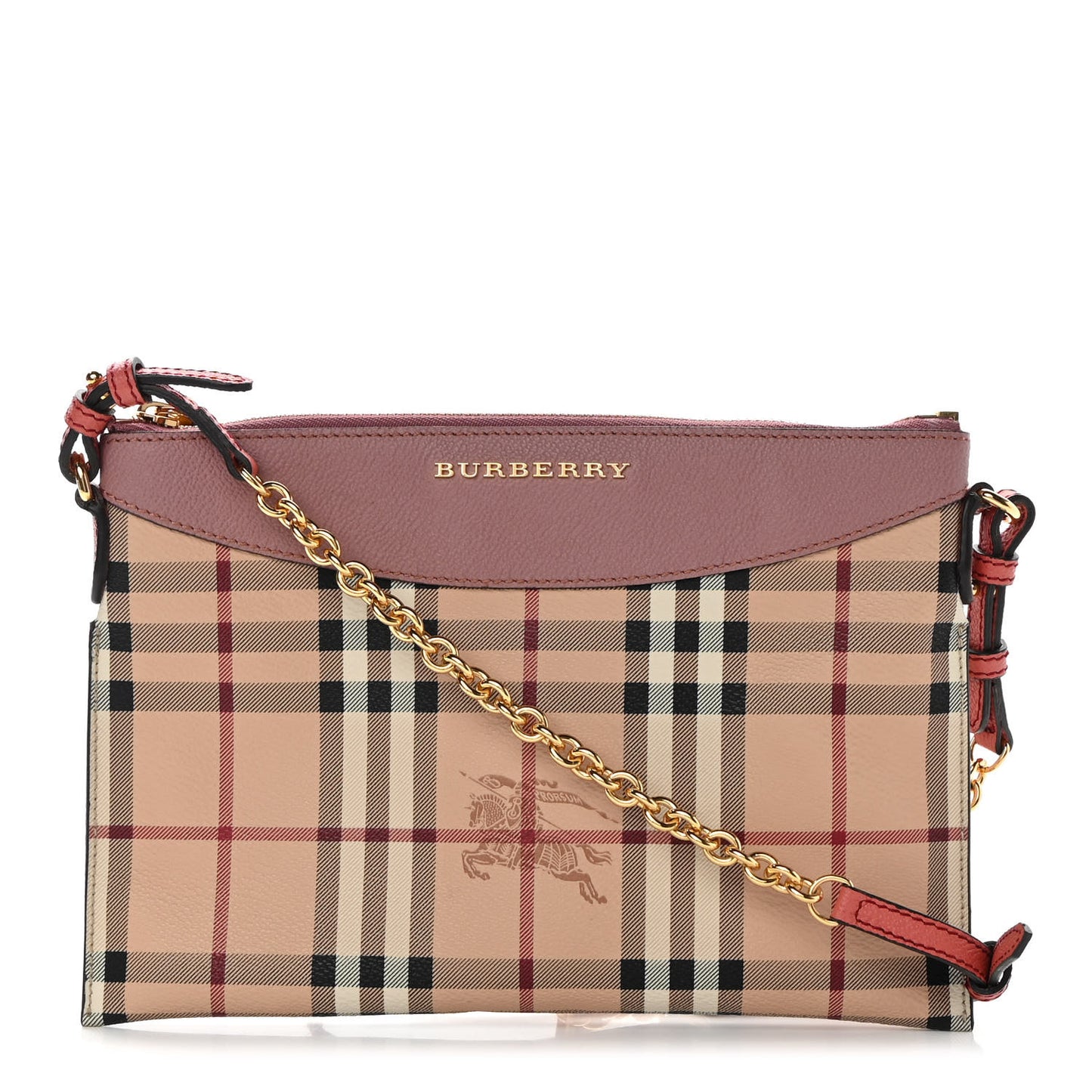 Haymarket Check Peyton Crossbody Clutch Bag Dusty Pink