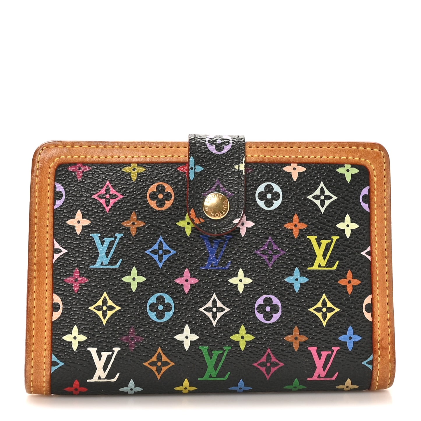 Monogram Multicolor French Purse Wallet Black