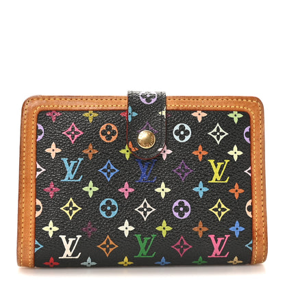 Louis Vuitton Monogram Multicolor French Purse Wallet Black 1 of 10