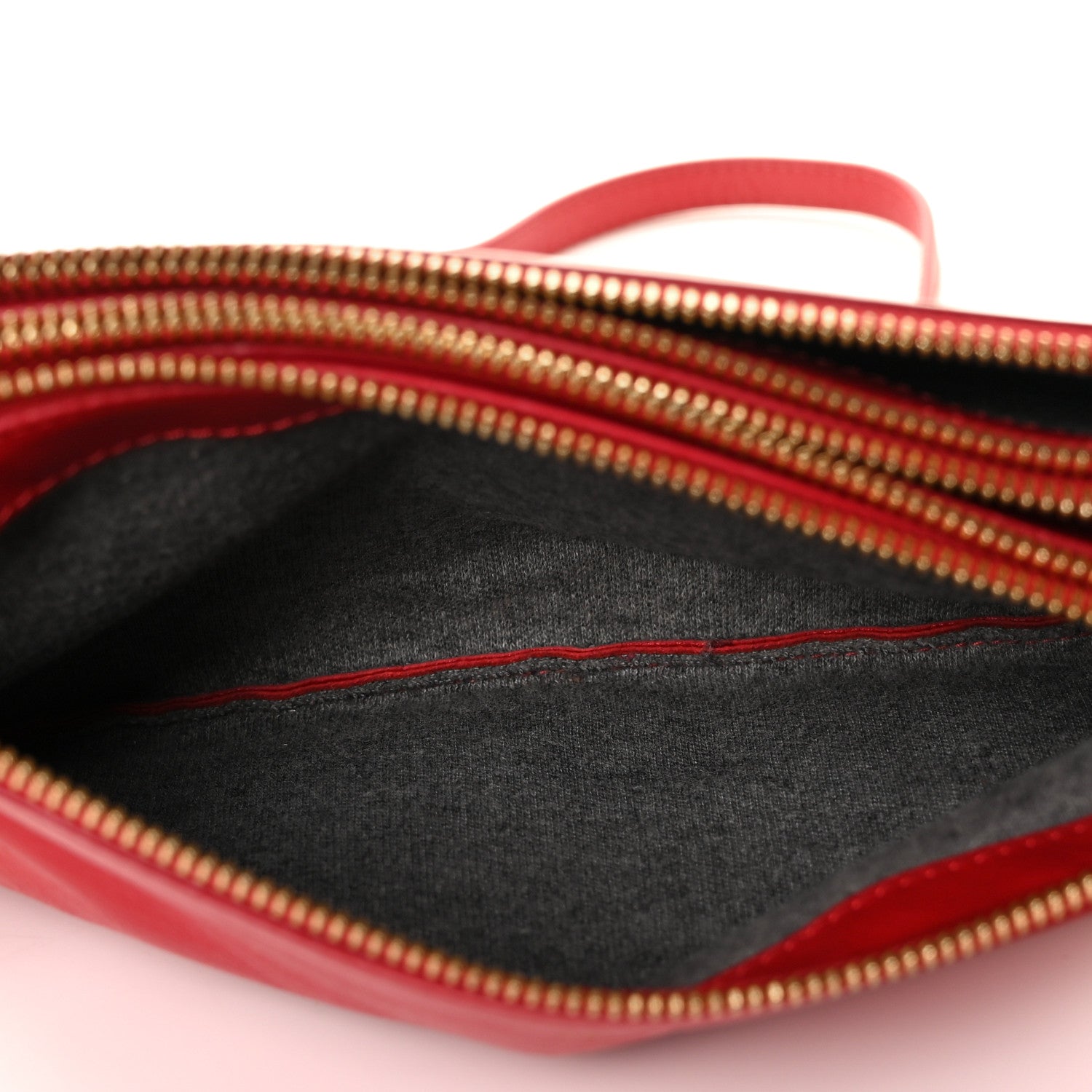 Celine Lambskin Small Trio Crossbody Bag Red 5 of 8