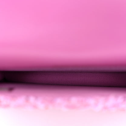 Chanel Tweed Enamel Quilted Pending CC Flap Belt Bag Pink Purple 5 of 12