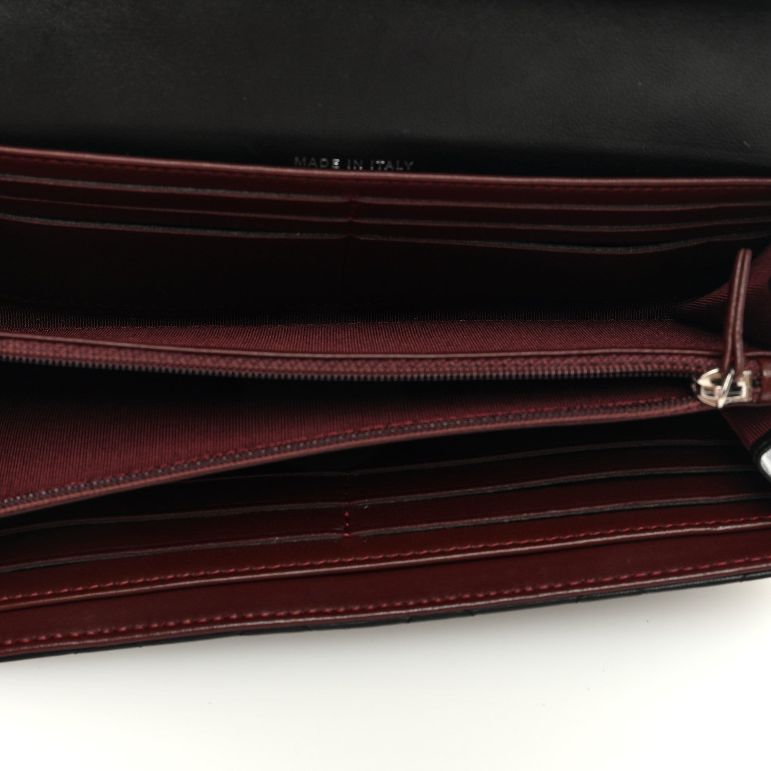 Chanel Lambskin Quilted Large Gusset Flap Wallet Black 5 of 8