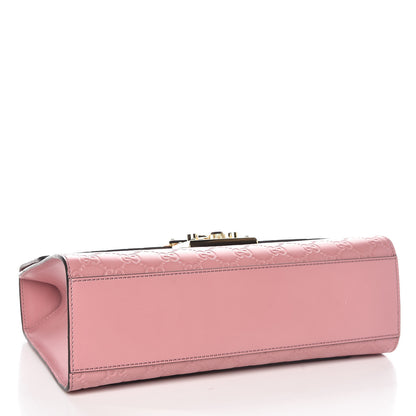 Gucci Guccissima Signature Medium Padlock Shoulder Bag Rose Baby Candy 4 of 9