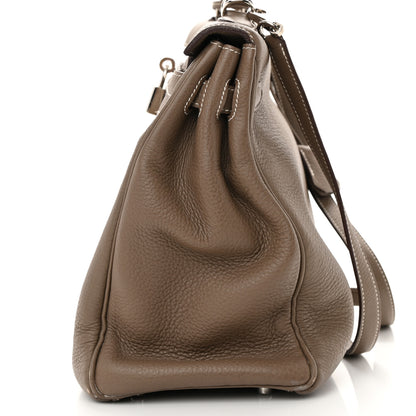 Hermes Taurillon Clemence Kelly Retourne 35 Etoupe 17 of 20