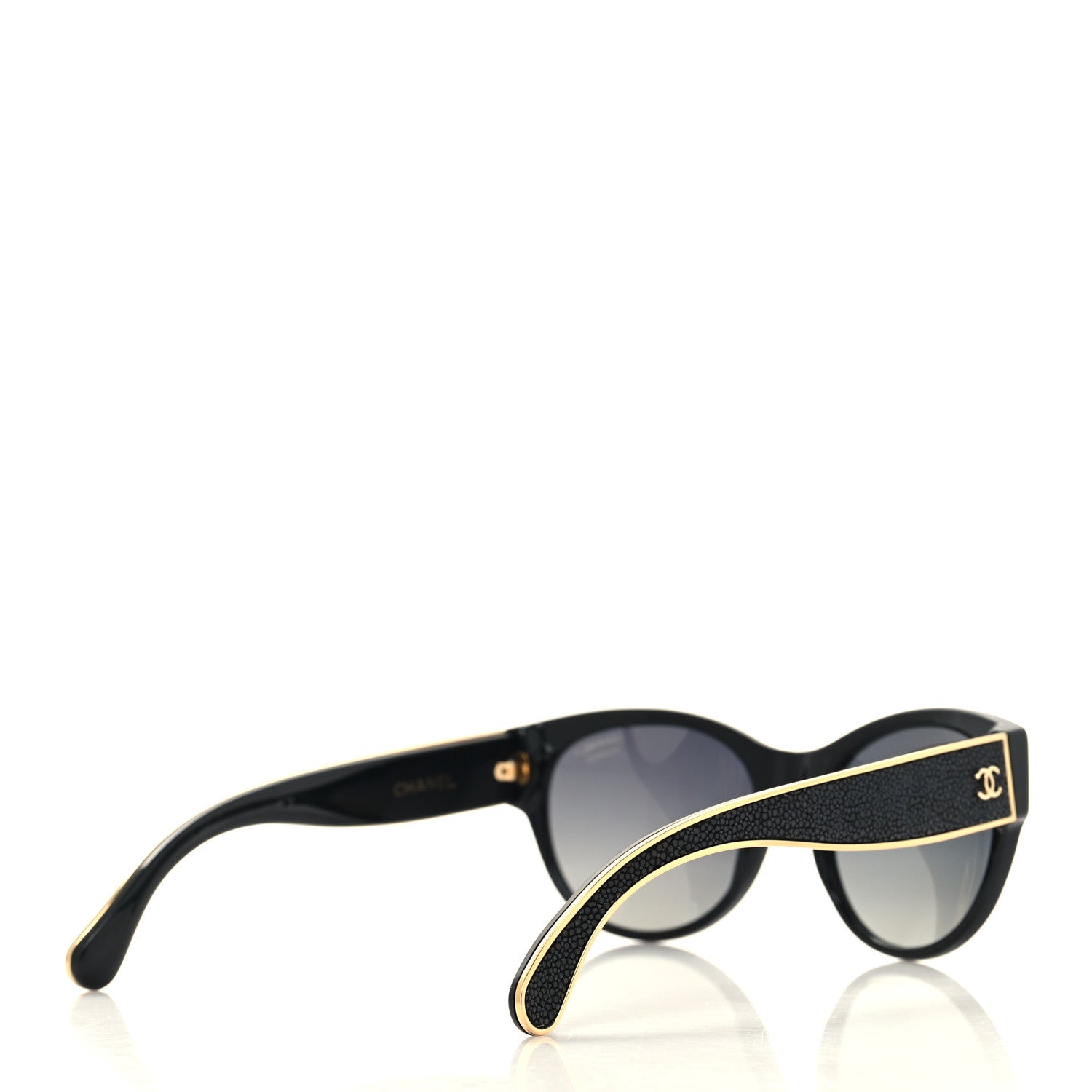 Chanel CC Polarized Stingray Sunglasses 5273-Q Black 4 of 7