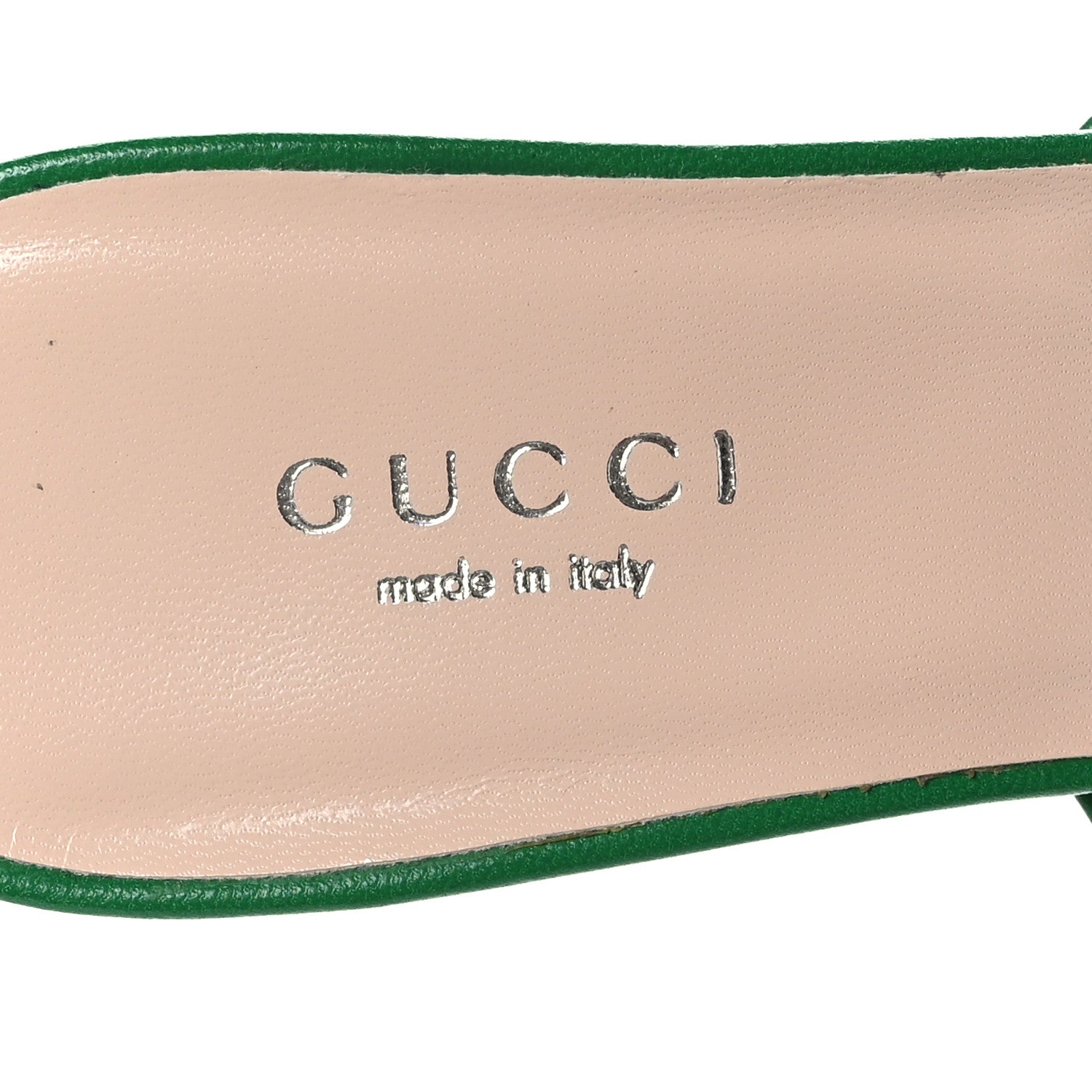 Gucci Malaga Kid Crawford Knot Mid Heel Slide Sandals 36.5 New Shamarock 7 of 7
