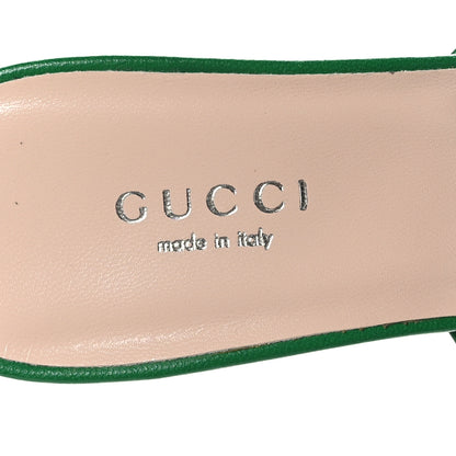 Gucci Malaga Kid Crawford Knot Mid Heel Slide Sandals 36.5 New Shamarock 7 of 7