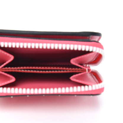 Valentino Garavani Lambskin Free Rockstud Spike Compact Zip Around Wallet Shadow Pink 6 of 8