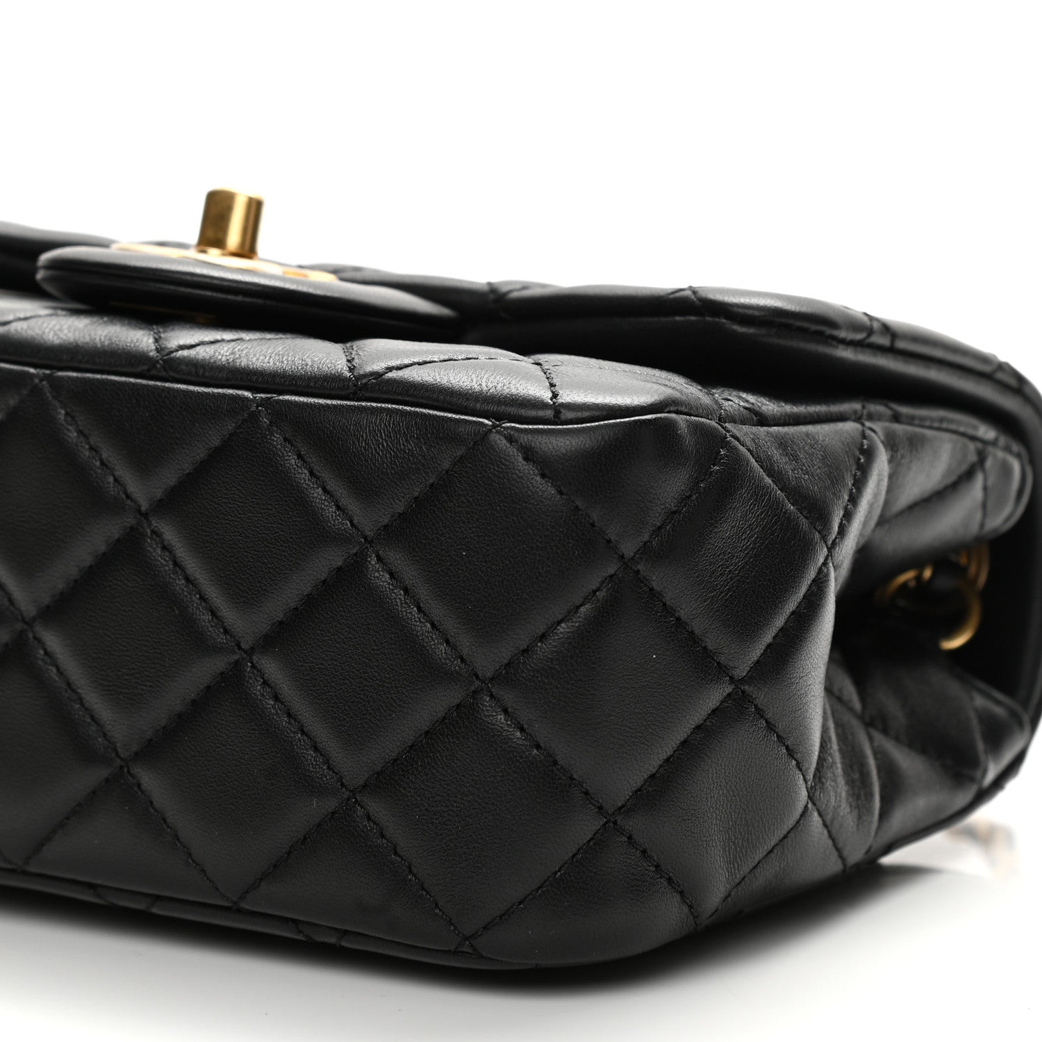 Chanel Lambskin Quilted Mini Pearl Crush Flap Black 9 of 10