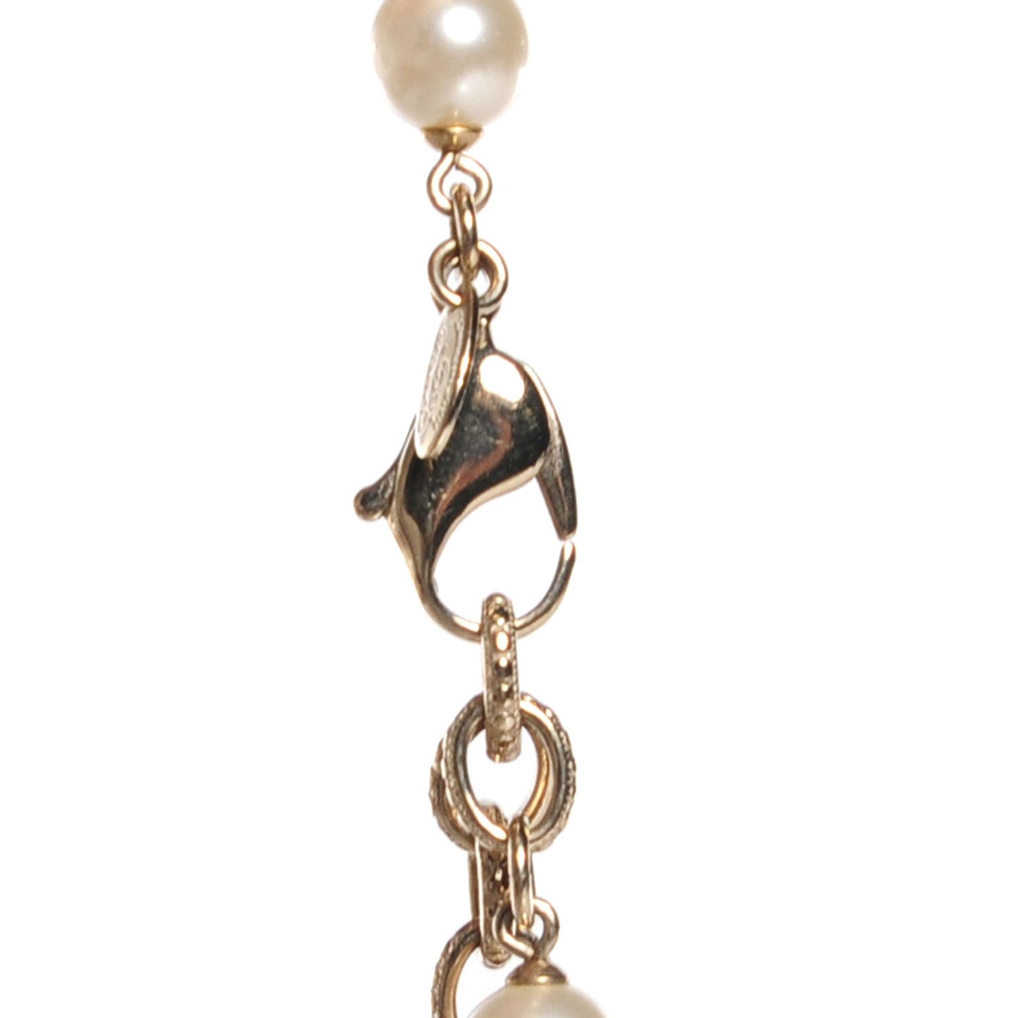 Swarovski Crystal Pearl Camellia Necklace Gold