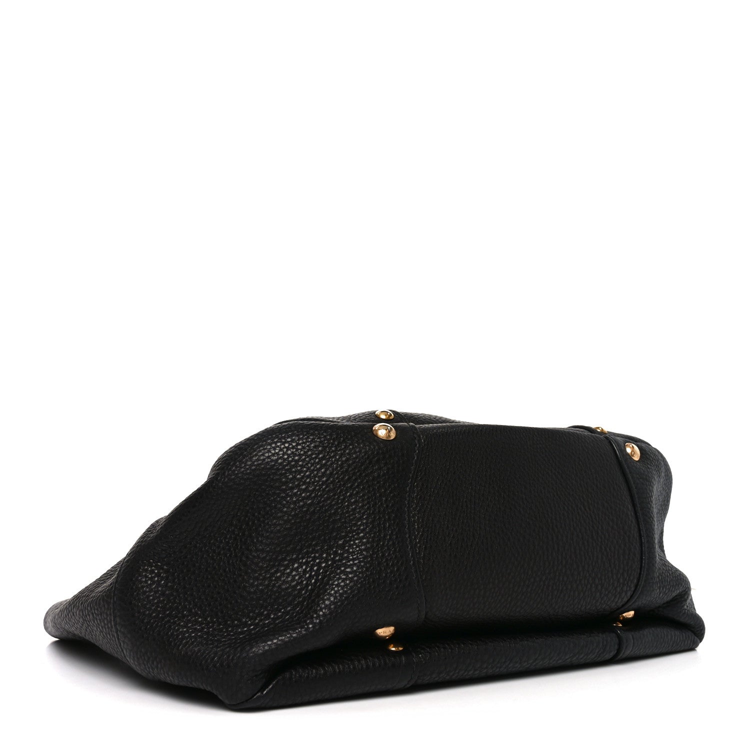 Prada Vitello Daino Pushlock Tote Black 7 of 17