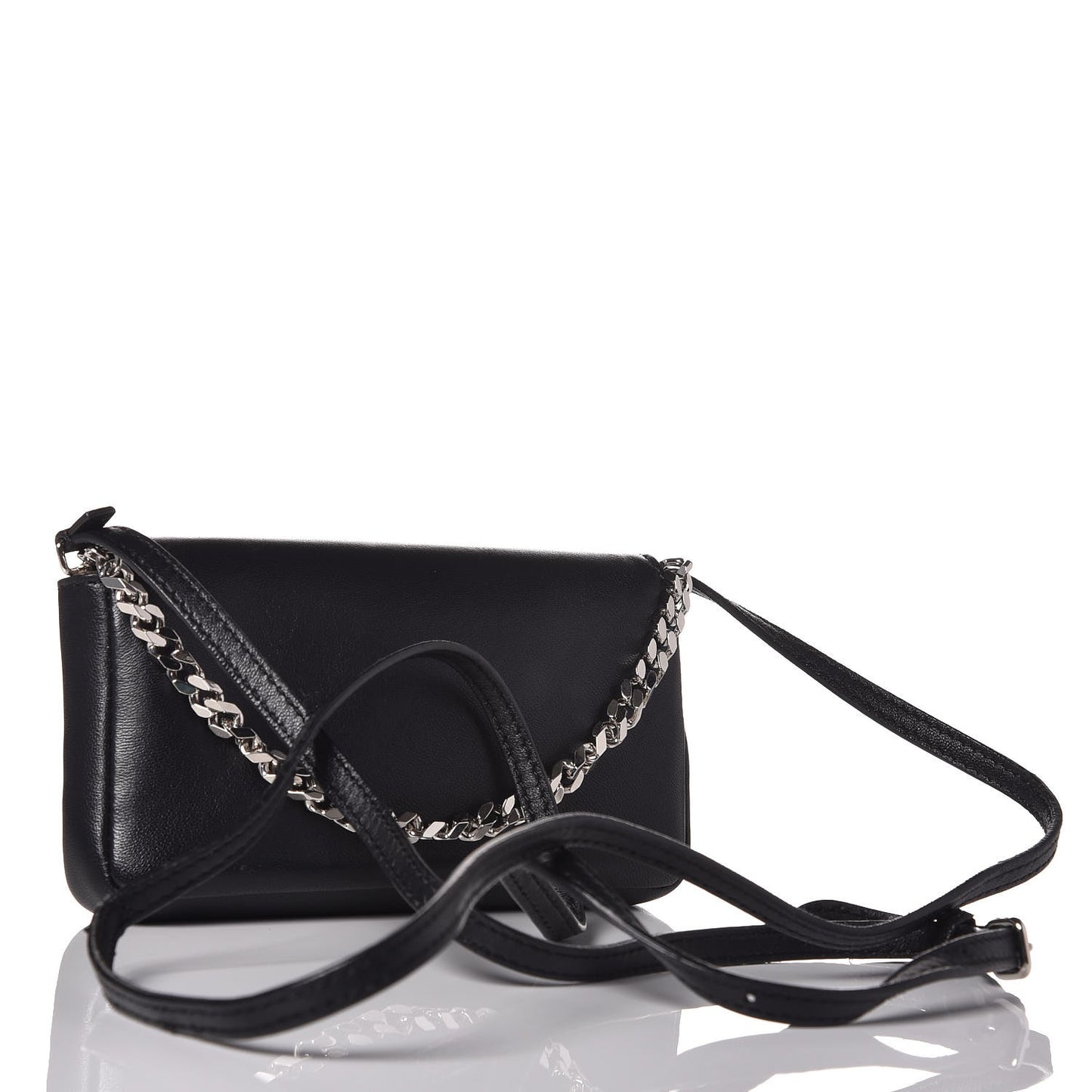 Nappa Rabbit Fox Fur Micro Buggie Baguette Black