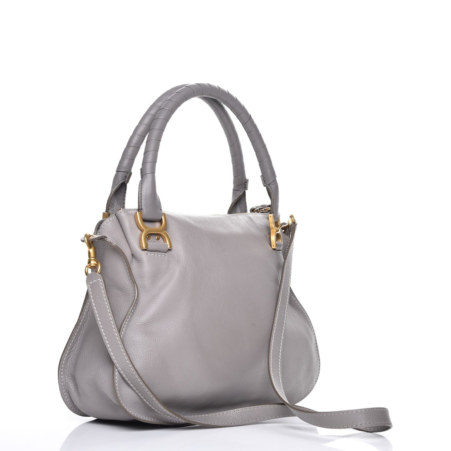 Calfskin Medium Marcie Satchel Cashmere Grey