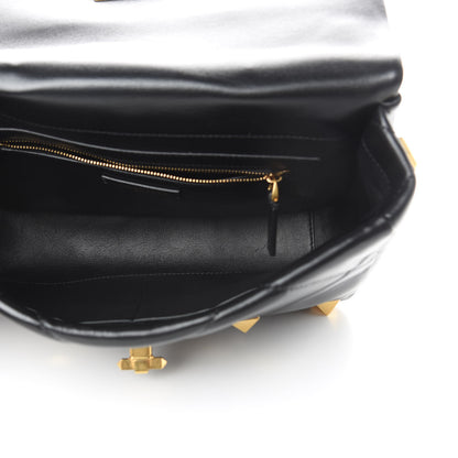 Valentino Garavani Nappa Large Roman Stud Shoulder Bag Black 5 of 10