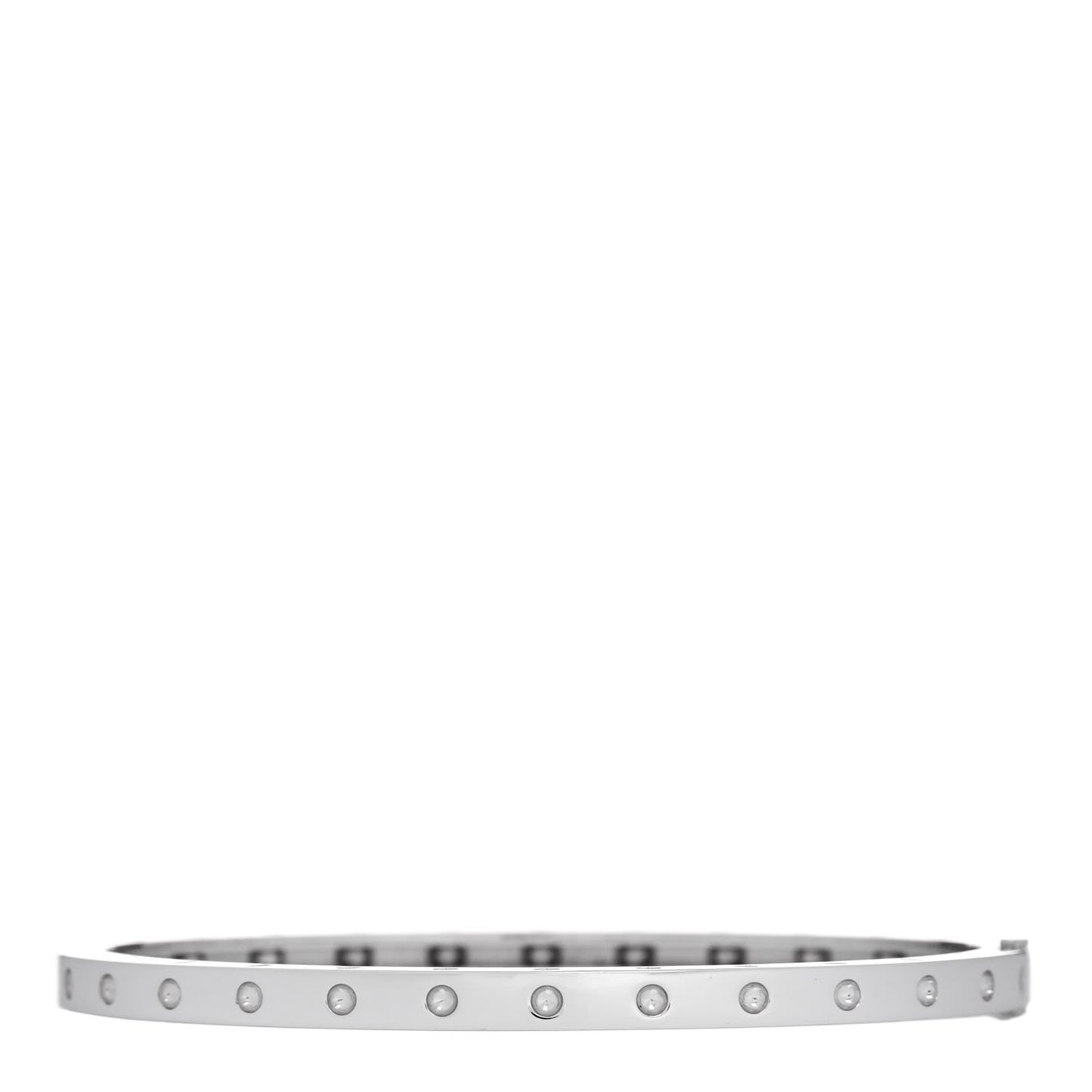 18K White Gold Symphony Pois Moi Oval Bangle Bracelet
