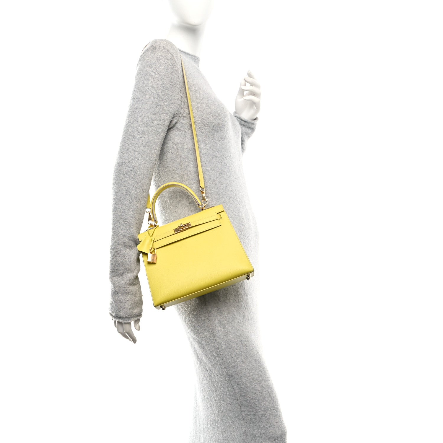 Hermes Epsom Kelly Sellier 25 Lime 2 of 10