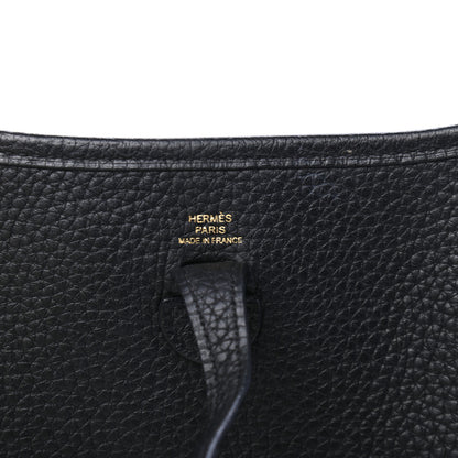 Hermes Taurillon Clemence Evelyne TPM Black 5 of 6