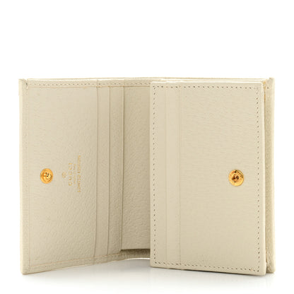 Gucci Canvas Flora Card Case Wallet White 5 of 8
