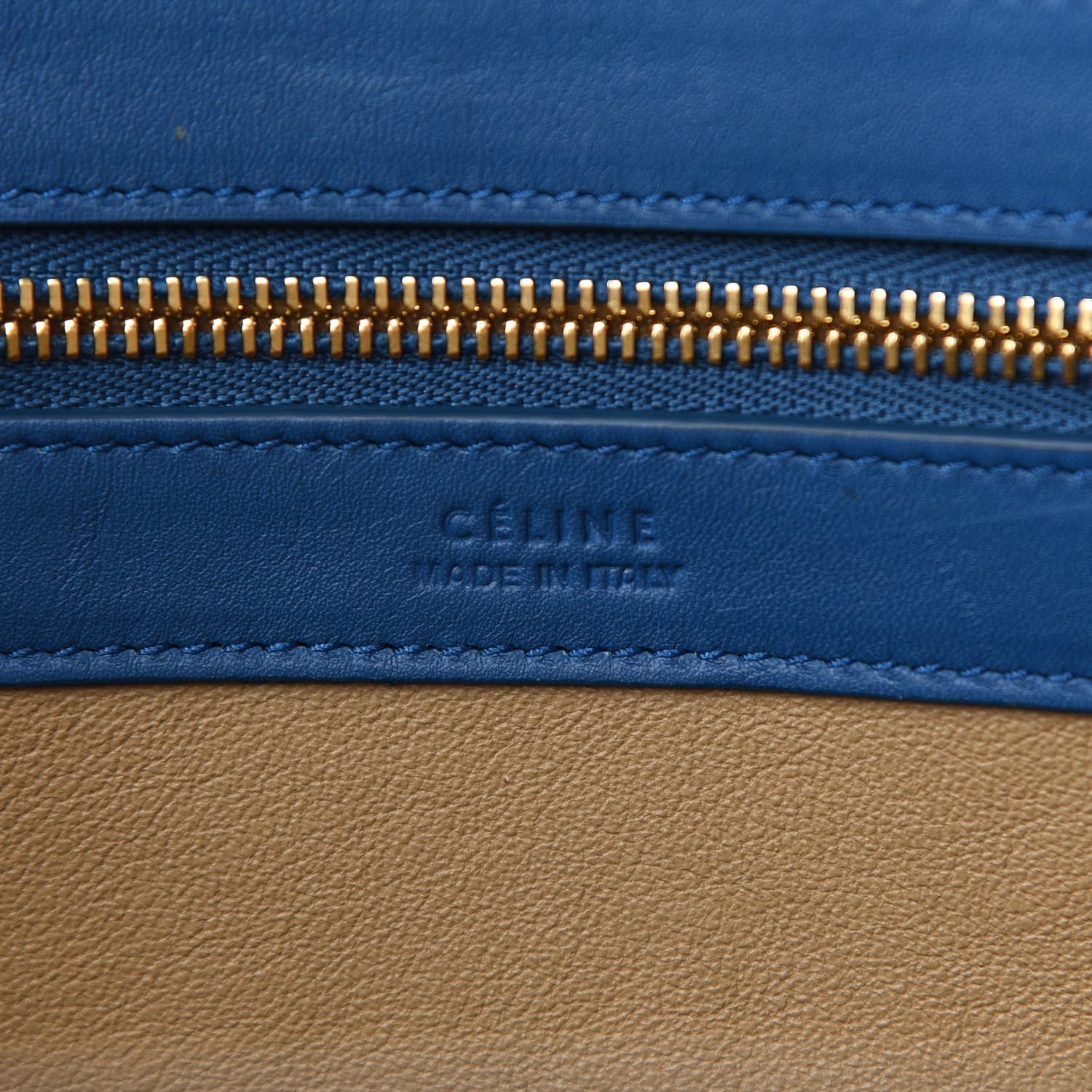 Celine Soft Calfskin Small Belt Cabas Sea 6 of 8