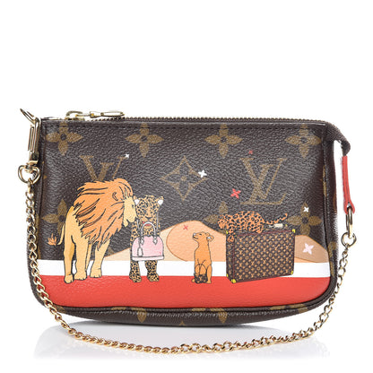 Louis Vuitton Monogram 2018 Christmas Animation Mini Cats Pochette Accessories 1 of 10