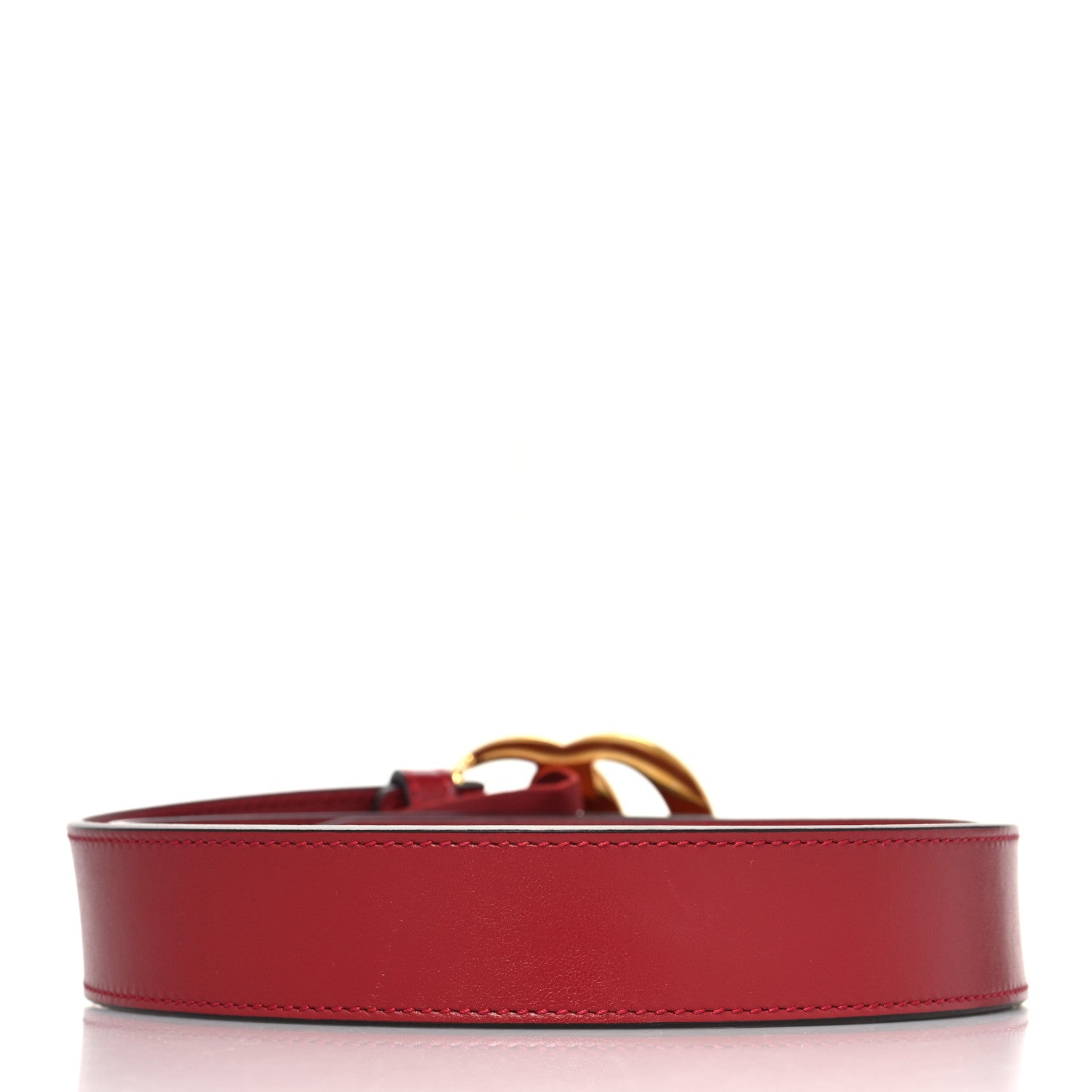 Gucci Plutone Calfskin Double G 30mm Belt 90 36 Rosso 2 of 5