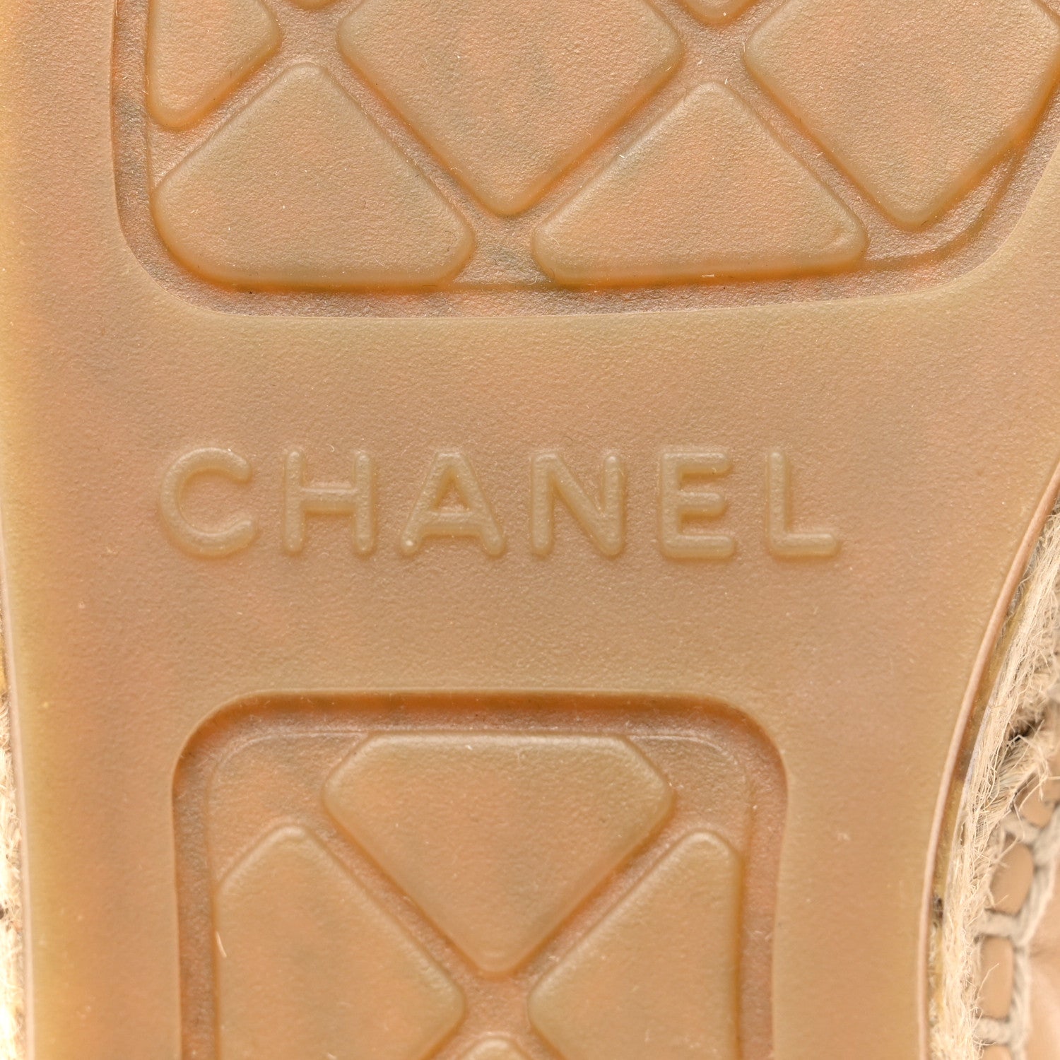 Chanel Lambskin CC Espadrilles 35 Beige Black 8 of 9
