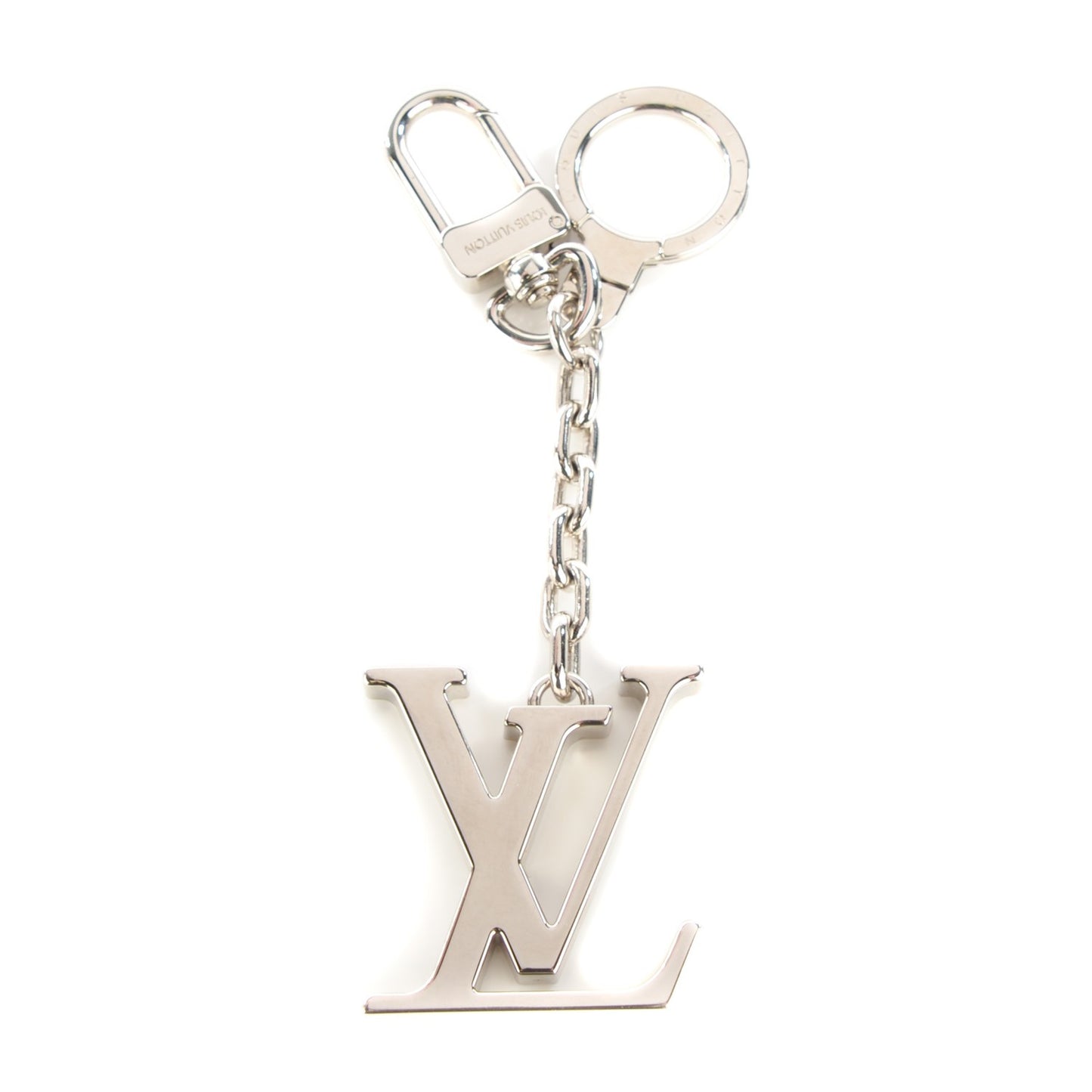 LV Initials Key Chain Holder Silver