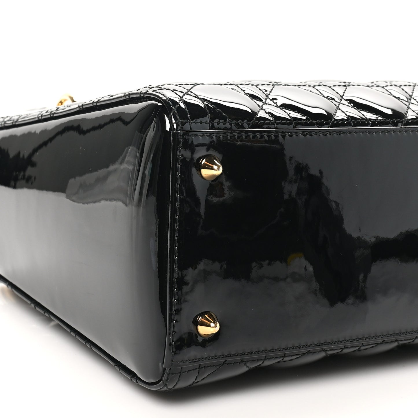 Patent Cannage Medium Lady Dior Black