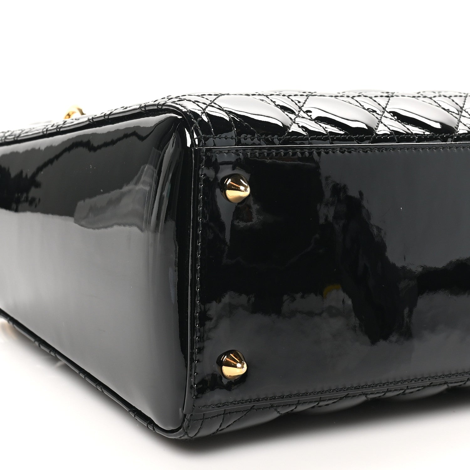 Christian Dior Patent Cannage Medium Lady Dior Black 9 of 10