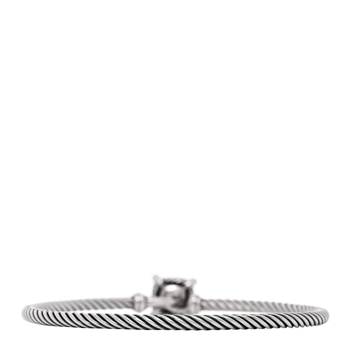 Sterling Silver Diamond Green Orchid 3mm Chatelaine Bracelet