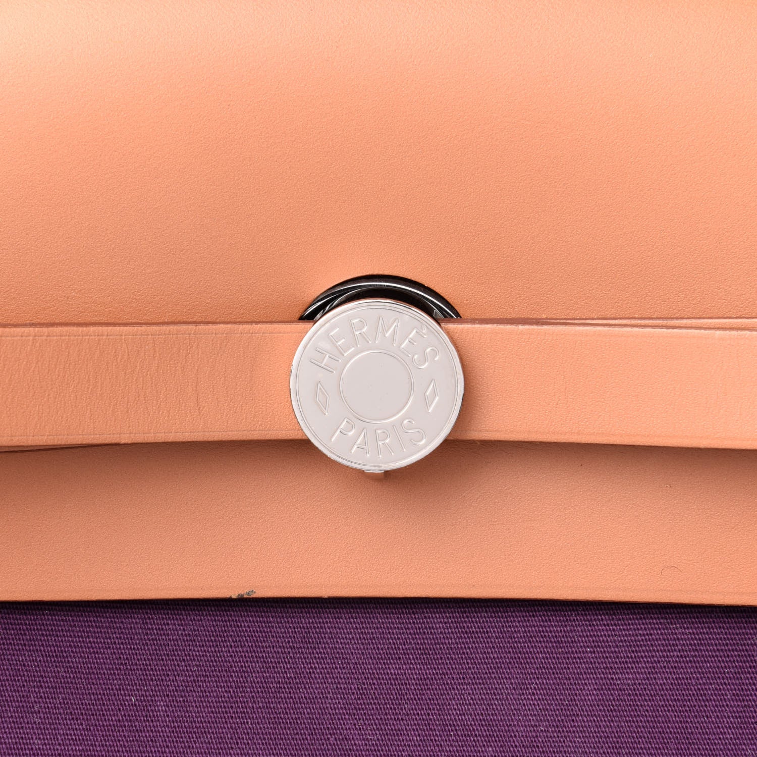 Hermes Toile Vache Hunter Herbag Zip 39 MM Cassis Fauve 8 of 11