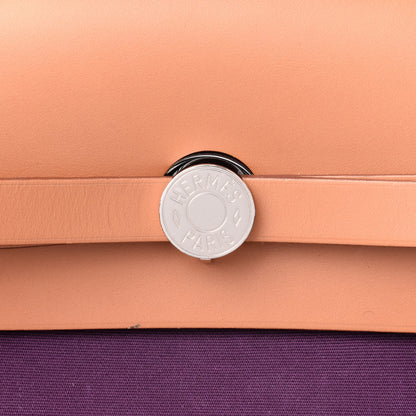 Hermes Toile Vache Hunter Herbag Zip 39 MM Cassis Fauve 8 of 11
