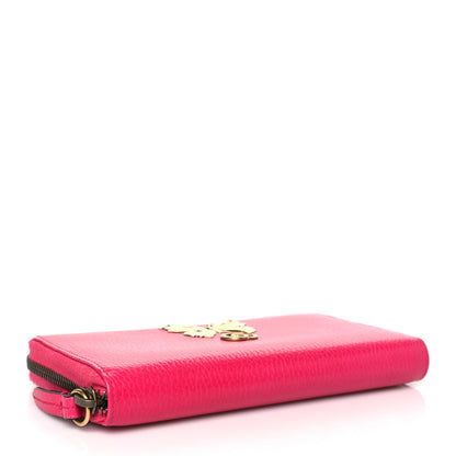 Gucci Calfskin Butterfly Farfalla Zip Around Wallet Pink 4 of 9