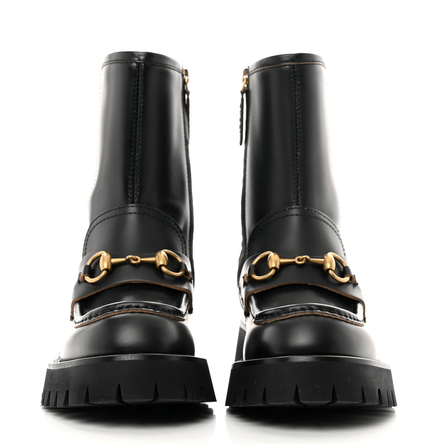 Gucci Cordovan Lux Womens Harald Horsebit 25mm Platform Boots 36 Black 2 of 9