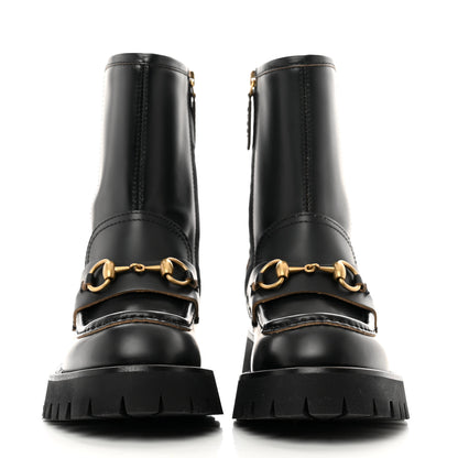 Gucci Cordovan Lux Womens Harald Horsebit 25mm Platform Boots 36 Black 2 of 9