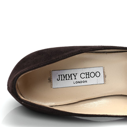 Jimmy Choo Suede Romy 85 Pumps 38 Brown 8 of 10