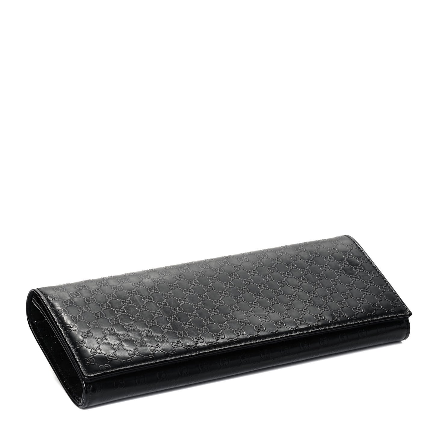 Patent Microguccissima Small Broadway Clutch Black