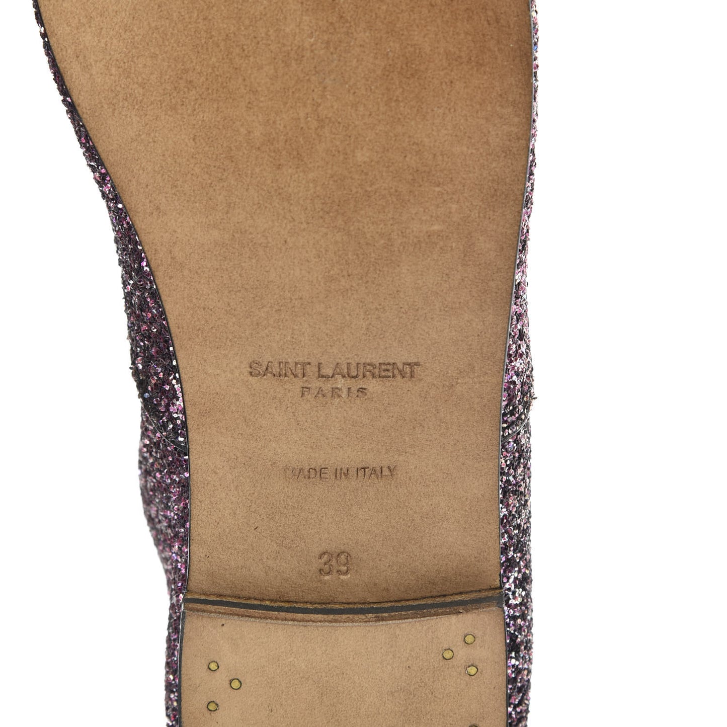 Calfskin Glitter Oxfords 39 Pink