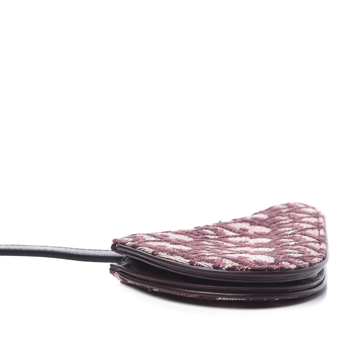 Oblique Saddle Coin Purse Bordeaux