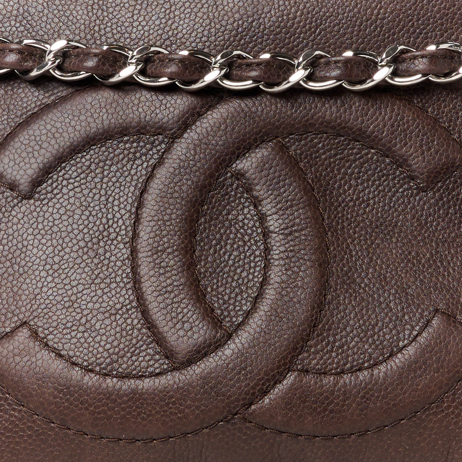 Chanel Caviar Large Half Moon Flap Brown 8 of 10