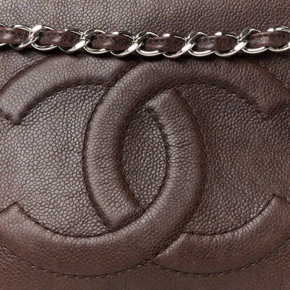 Chanel Caviar Large Half Moon Flap Brown 8 of 10