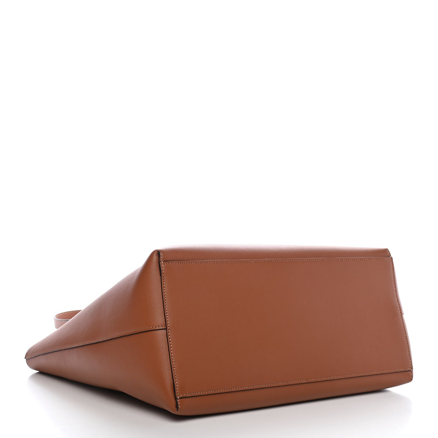 Smooth Calfskin Small Anagram Tote Tan