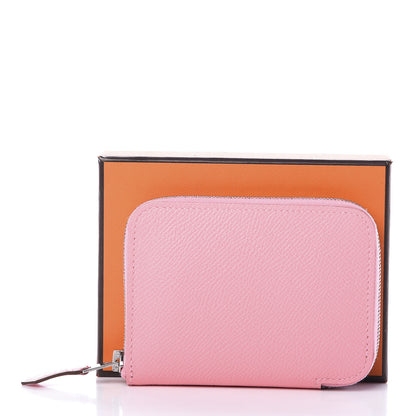 Hermes Epsom Azap Mini Wallet Rose Confetti 8 of 8