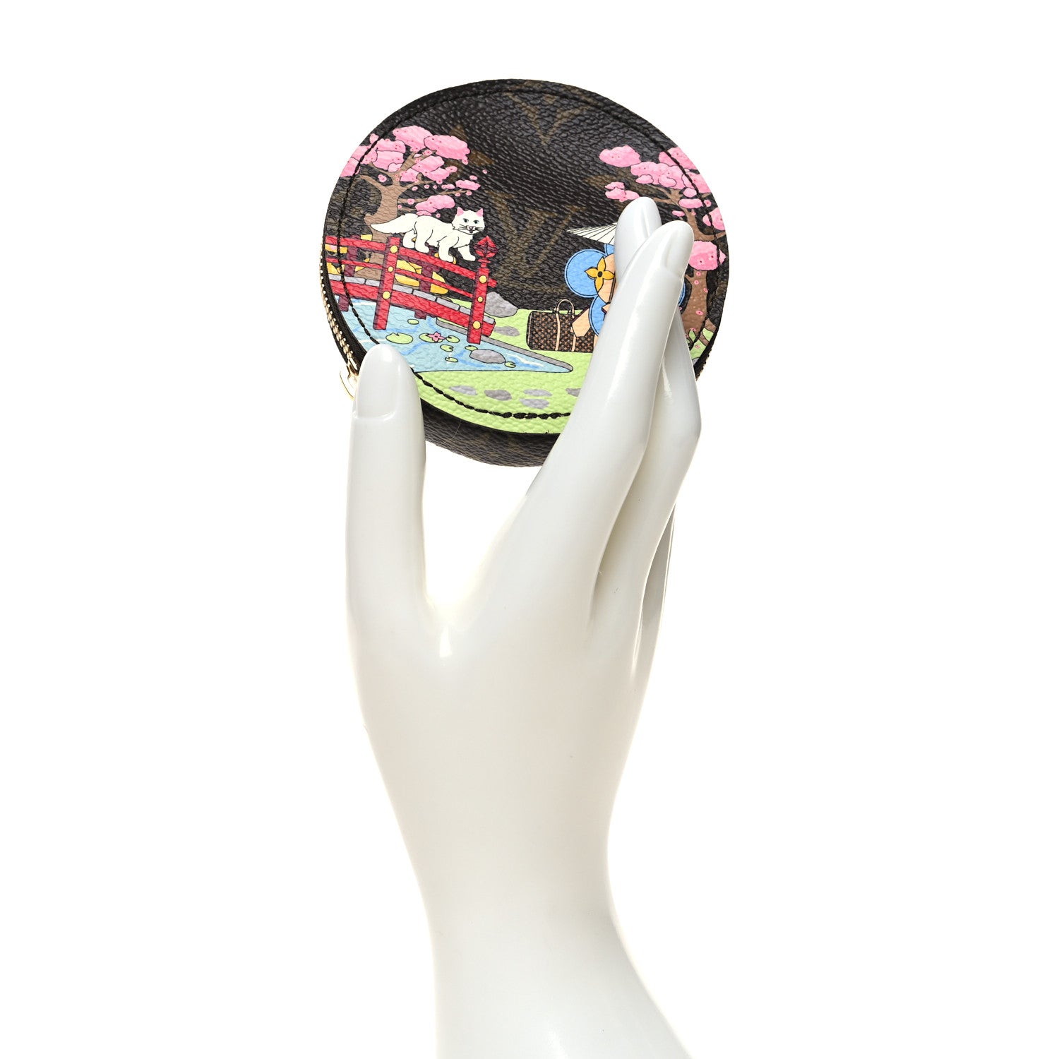 Louis Vuitton Monogram 2021 Christmas Animation Japanese Garden Bag Charm Wisteria Pink 2 of 7