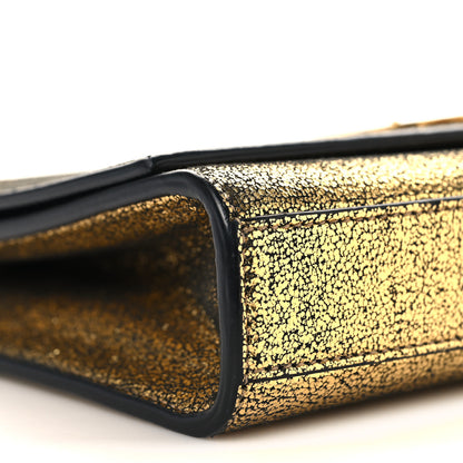 Saint Laurent Metallic Calfskin Small Classic Monogram Kate Tassel Satchel Gold 9 of 10